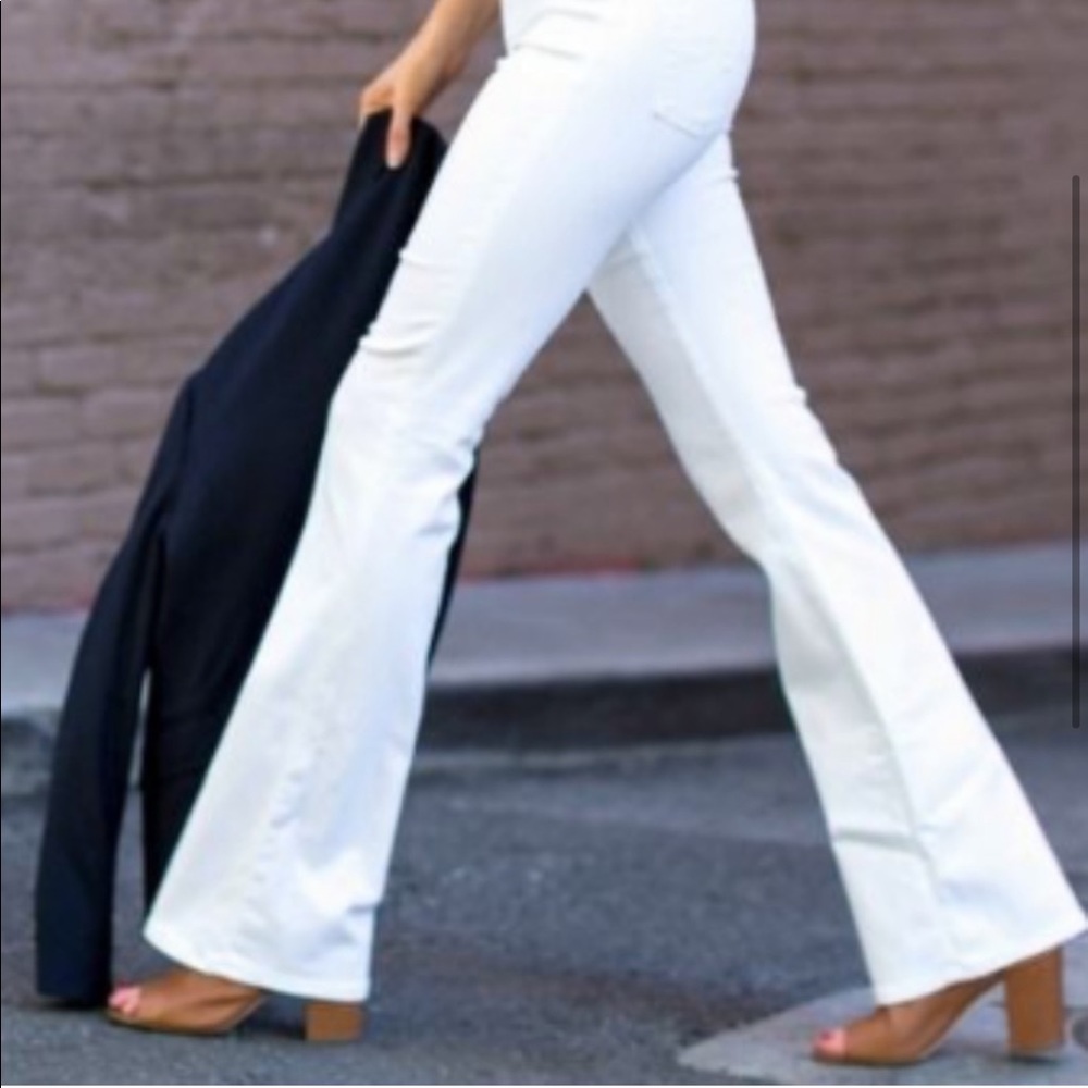 MOTHER White Wide Leg Denim